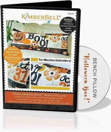 Kimberbell Designs Halloween Boo Bench Pillow