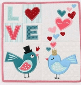 Kimberbell Mini Quilt Kit February Fabric Only