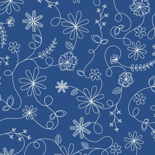 Kimberbell Basics Refreshed Swirl Floral — Blue