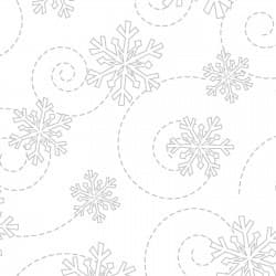 Kimberbell Whites Snowflakes — White on White