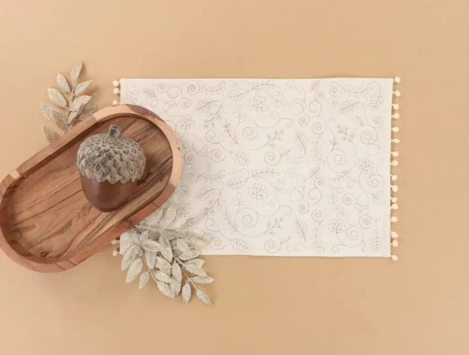 Kimberbell Designs Ivory Linen Place Mat
