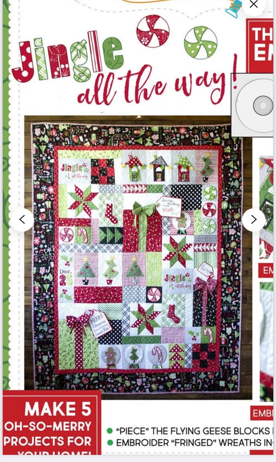 Kimberbell Jingle All the Way Black Borders