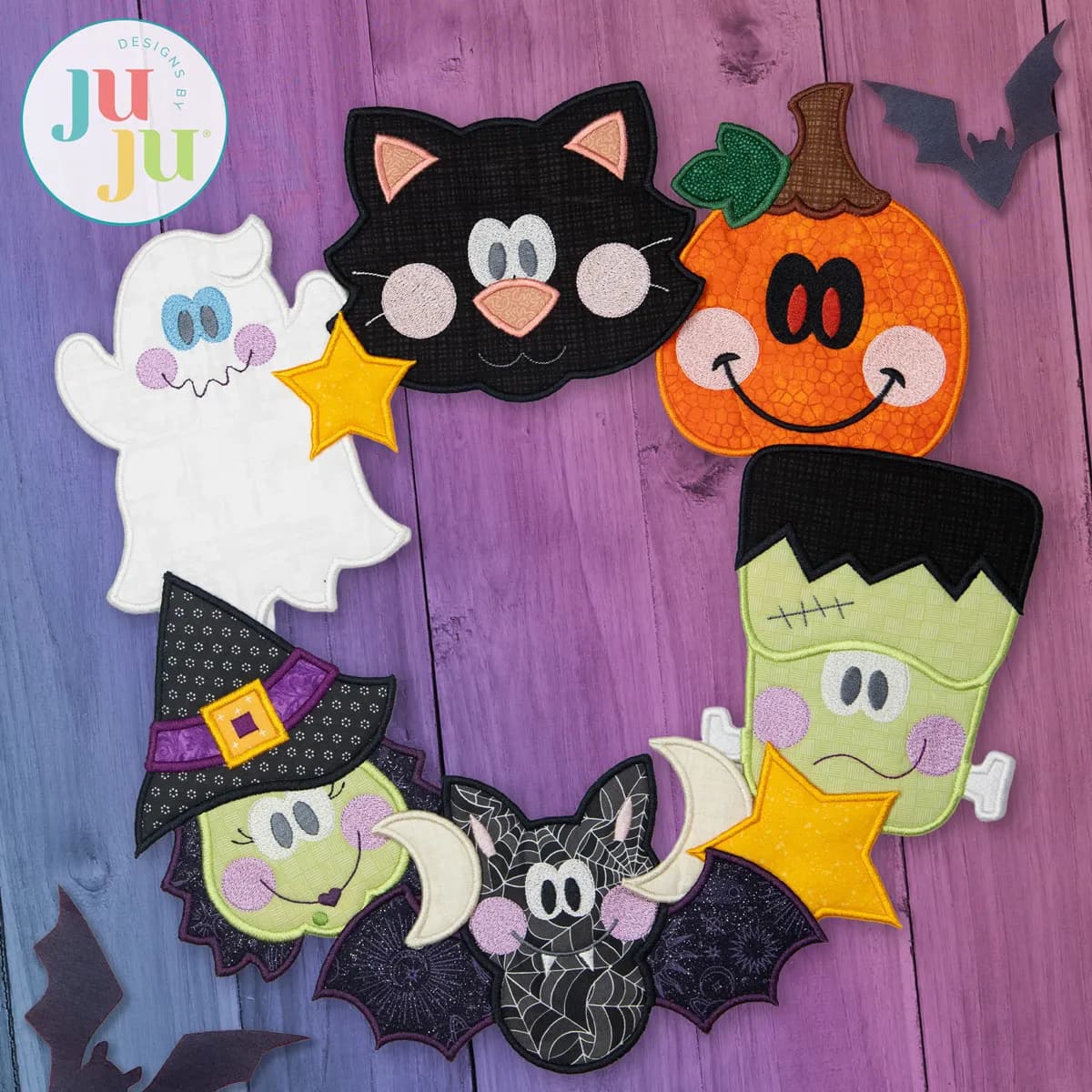 Designs by Juju In The Hoop Halloween Wreath Project — image 1