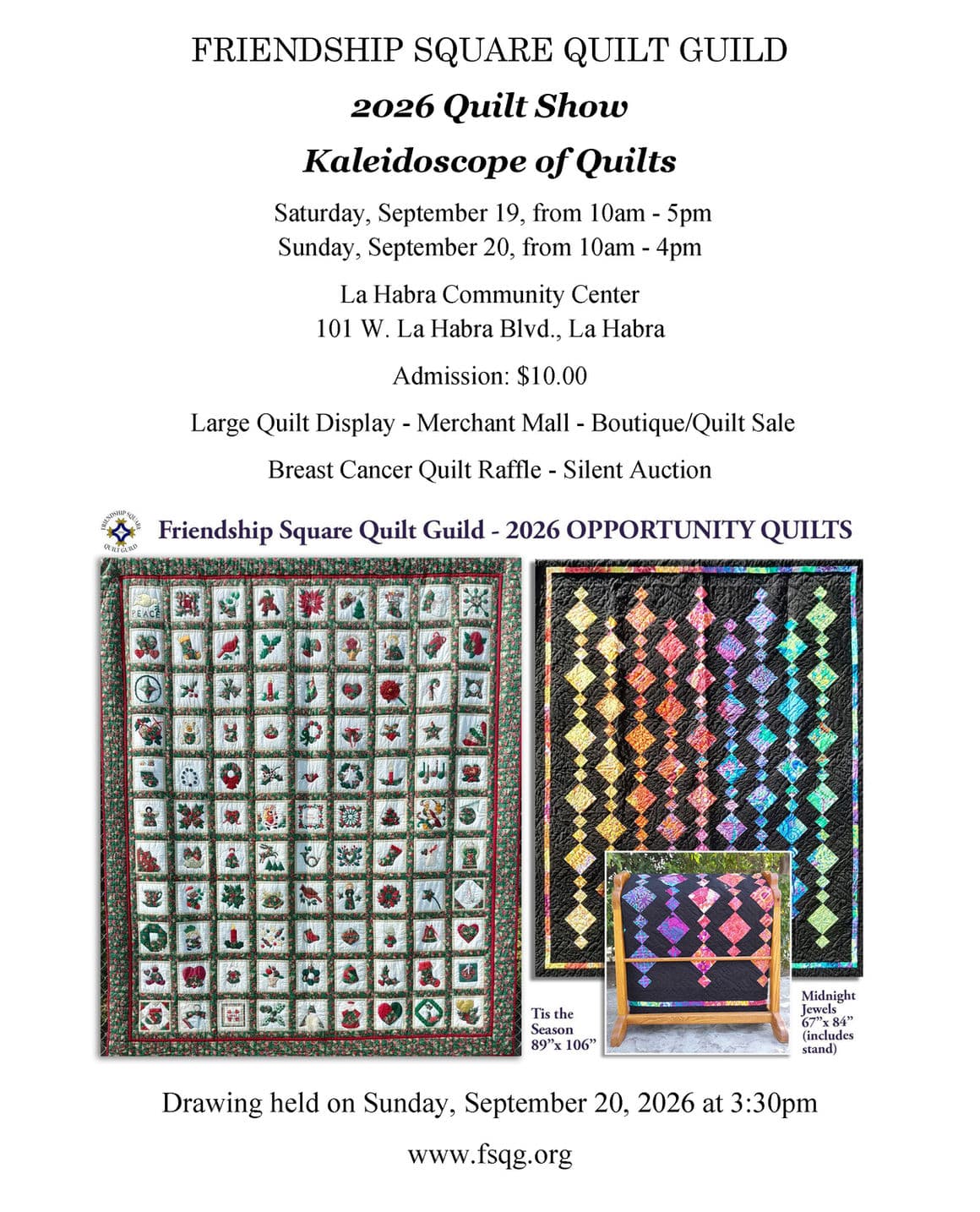 Kaleidoscope of Quilts — Friendship Square Quilt Guild 2026 Show