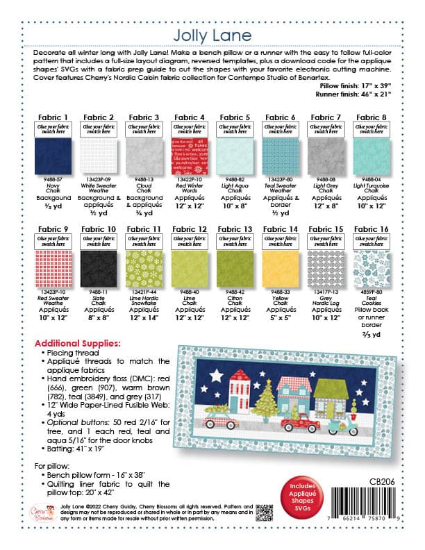 Cherry Blossoms Quilting Studio Jolly Lane Fabric Kit — image 3