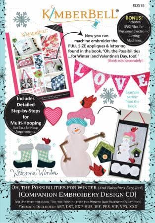 Oh, the Possibilities for Winter (and Valentine's Day, too!) - Machine Embroidery Companion CD