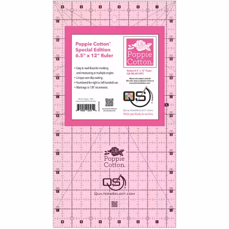 Quilters Select Poppie Cotton Special Edition Ruler 6.5x12"