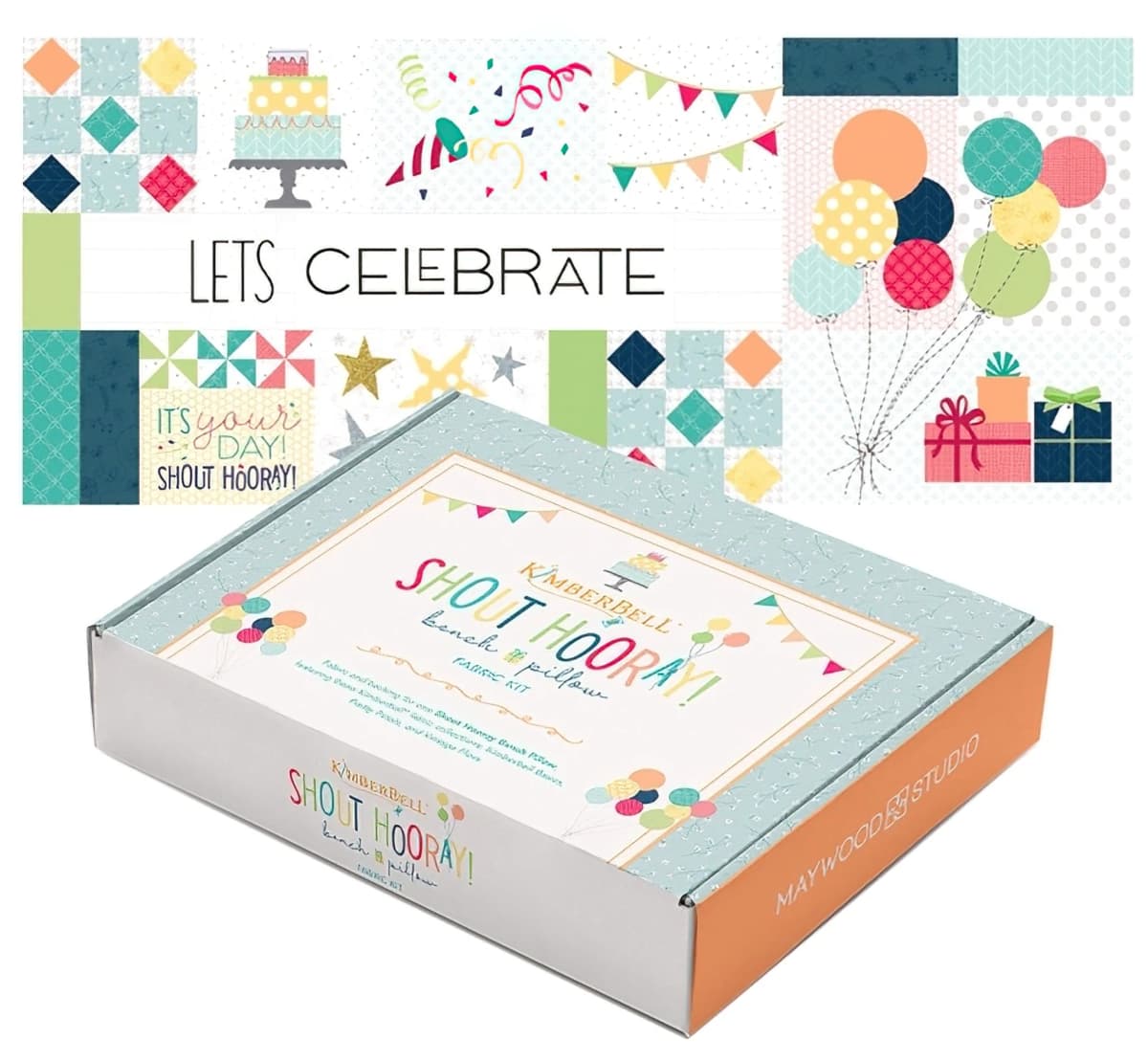 Kimberbell Shout Hooray Bench Pillow Fabric Kit — image 1