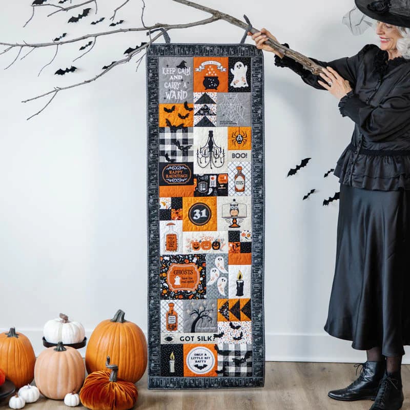 Kimberbell Pumpkins & Potions Ladder Quilt Fabric and Embellishment Kit — image 1