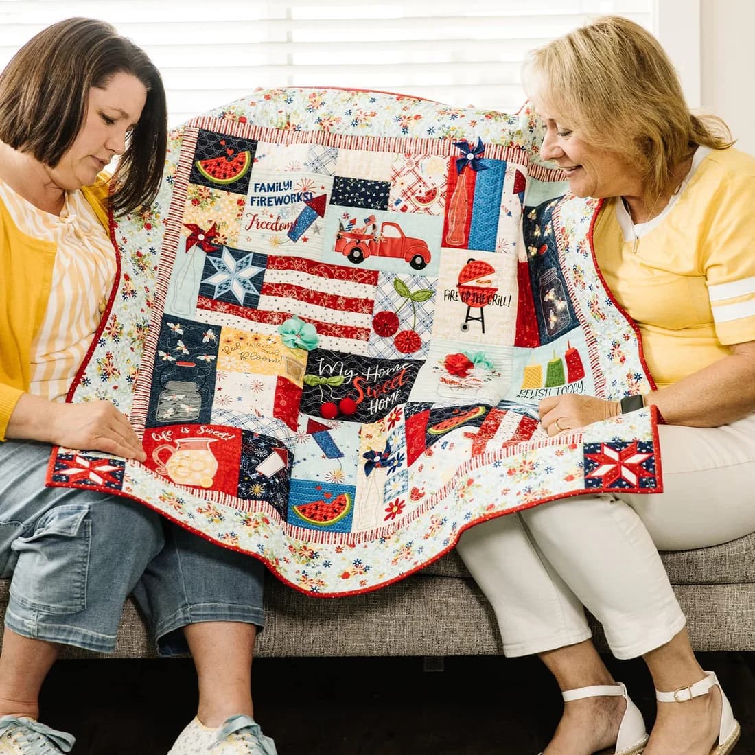 Kimberbell Designs Red White and Bloom Quilt Machine Embroidery Version — image 3