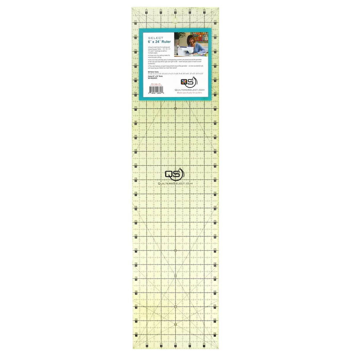 Quilter's Select - Non-Slip Ruler 6in x 24in