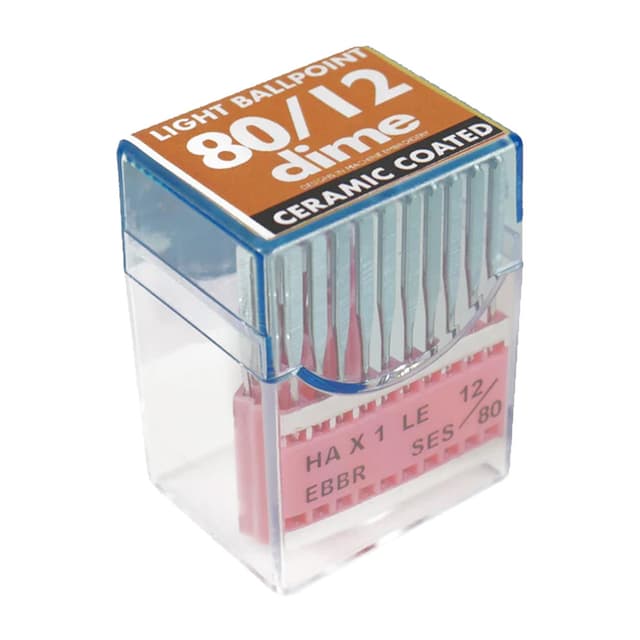 DIME Embroidery Needles Ceramic 80/12 Light Ball Point HAX1 LE EBBR - 20 Pack