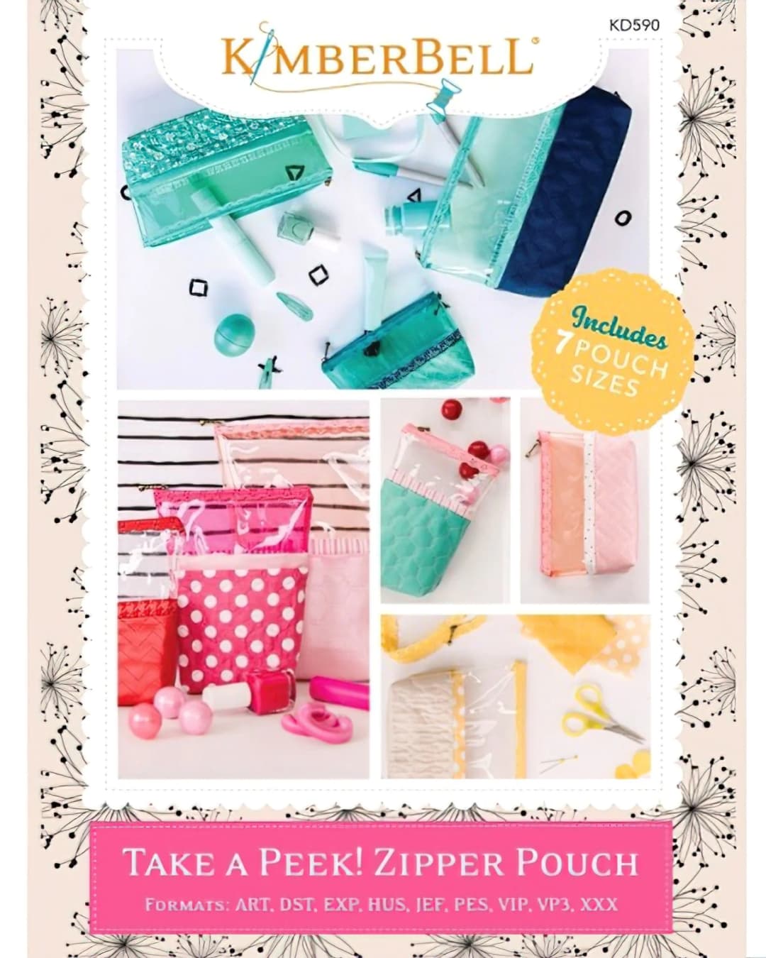 Kimberbell Designs Take A Peek Zipper Pouch