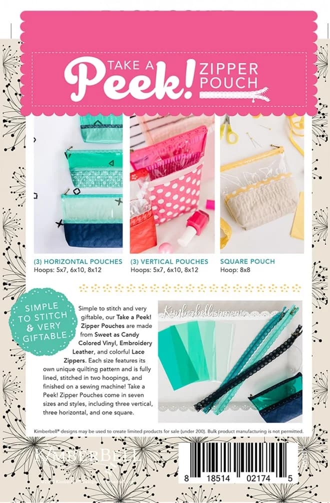 Kimberbell Designs Take A Peek Zipper Pouch — image 2