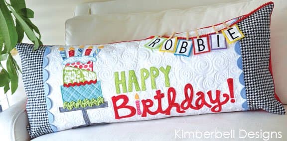 Kimberbell Happy Birthday Bench Pillow Fabric Kit