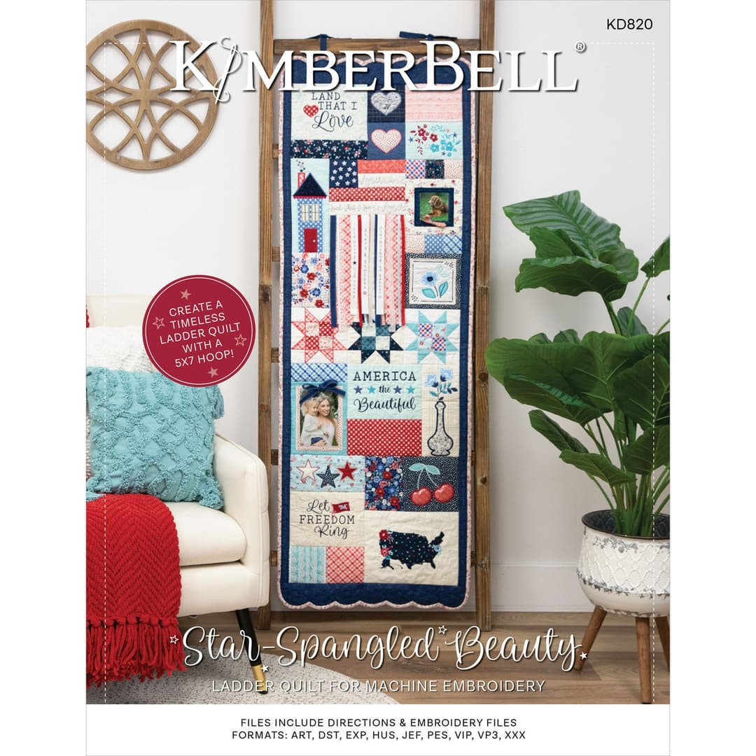 Kimberbell Designs Star-Spangled Beauty Ladder Quilt Embroidery Version