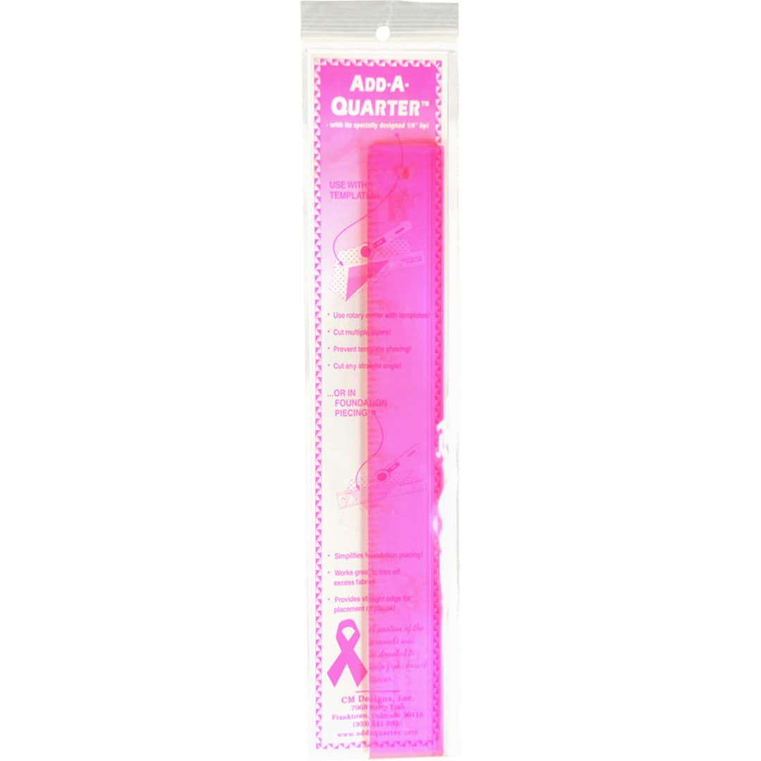 Pink Add-A-Quarter 12in Ruler
