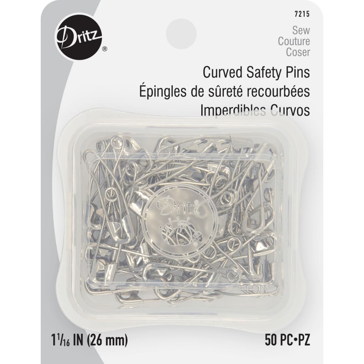 Dritz Curved Safety Pins Size 1