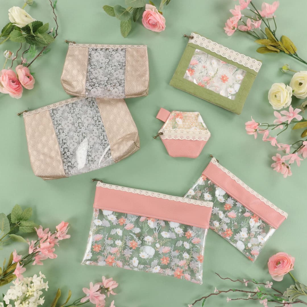Kimberbell Machine Embroidery Peek-A-Bloom Zipper Pouches