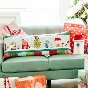 Candy Cane Lane Bench Pillow Fabric Kit — image 1