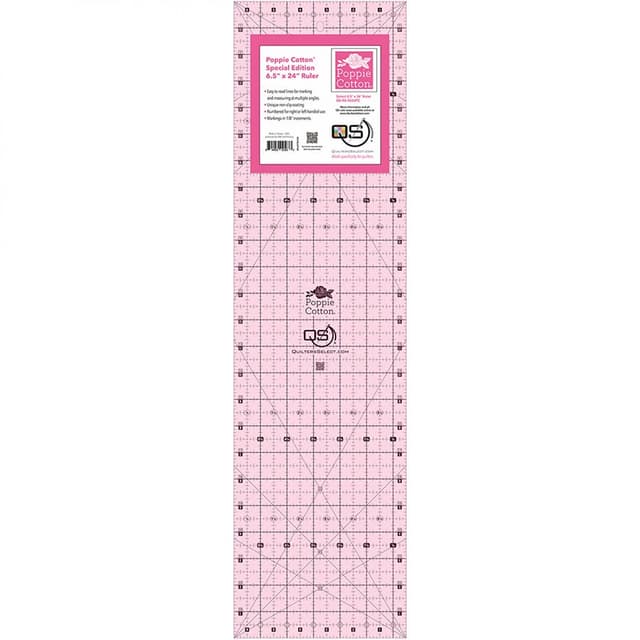 Quilters Select Poppie Cotton 6.5" x 24" Ruler