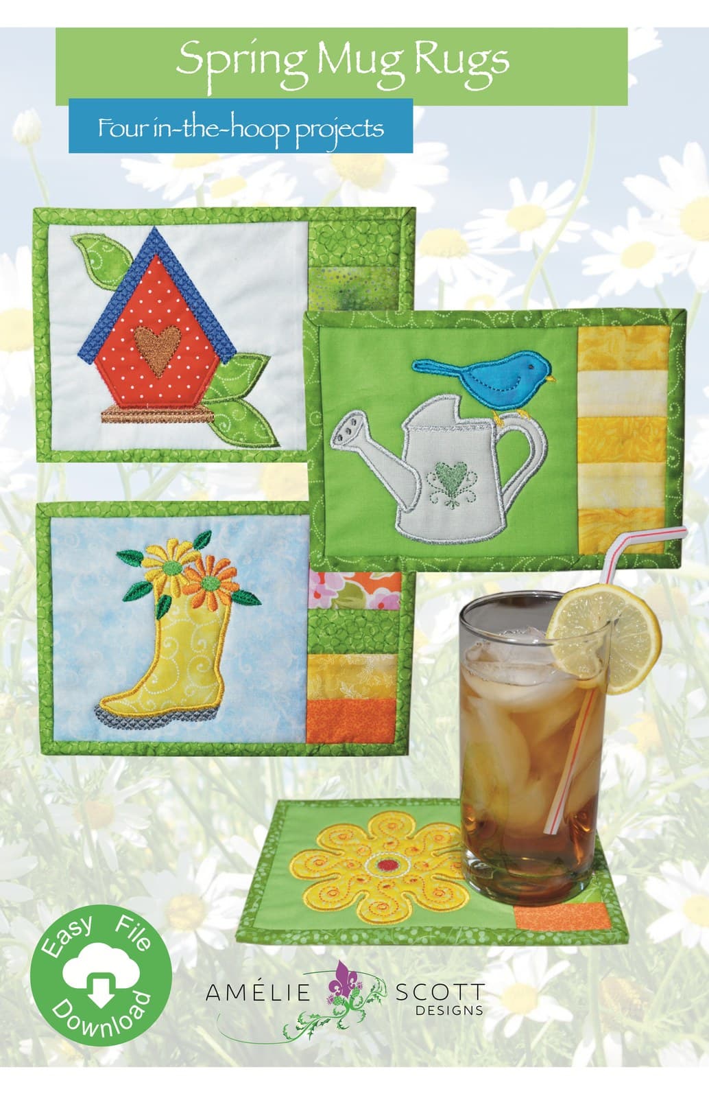 Amelie Scott Designs Spring Mug Rugs