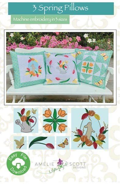 Amelie Scott Designs 3 Spring Pillows