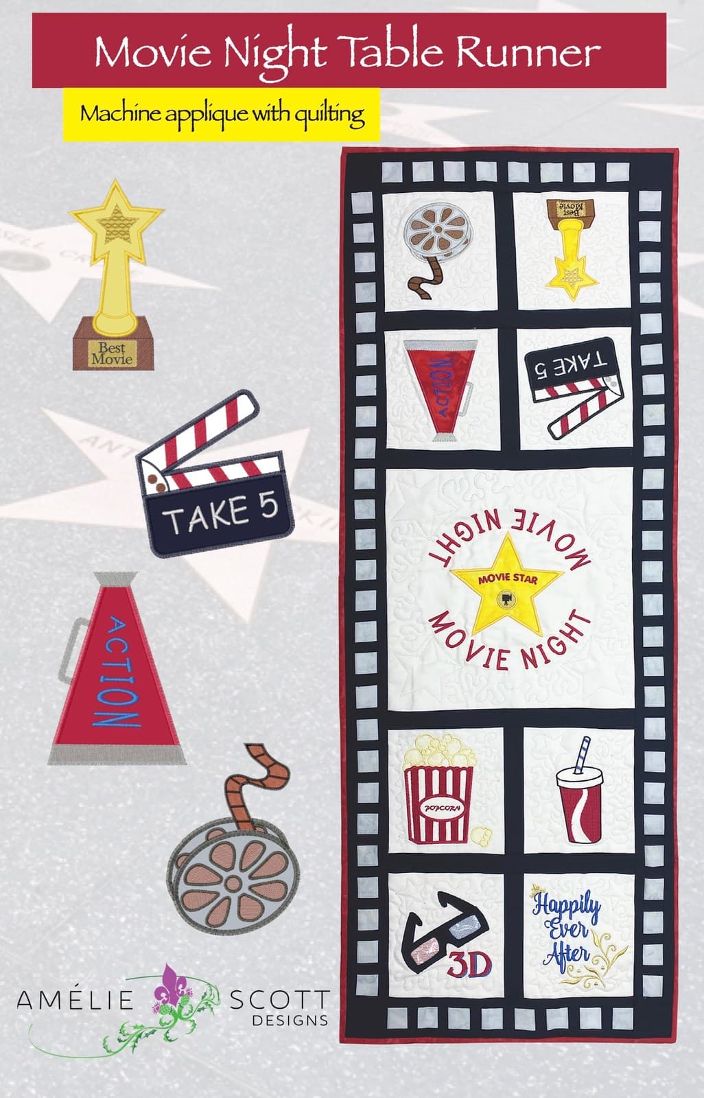 Amelie Scott Designs Movie Night Table Runner