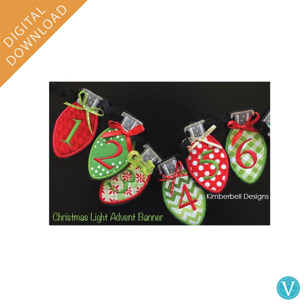 Kimberbell Designs CHRISTMAS LIGHT ADVENT BANNER