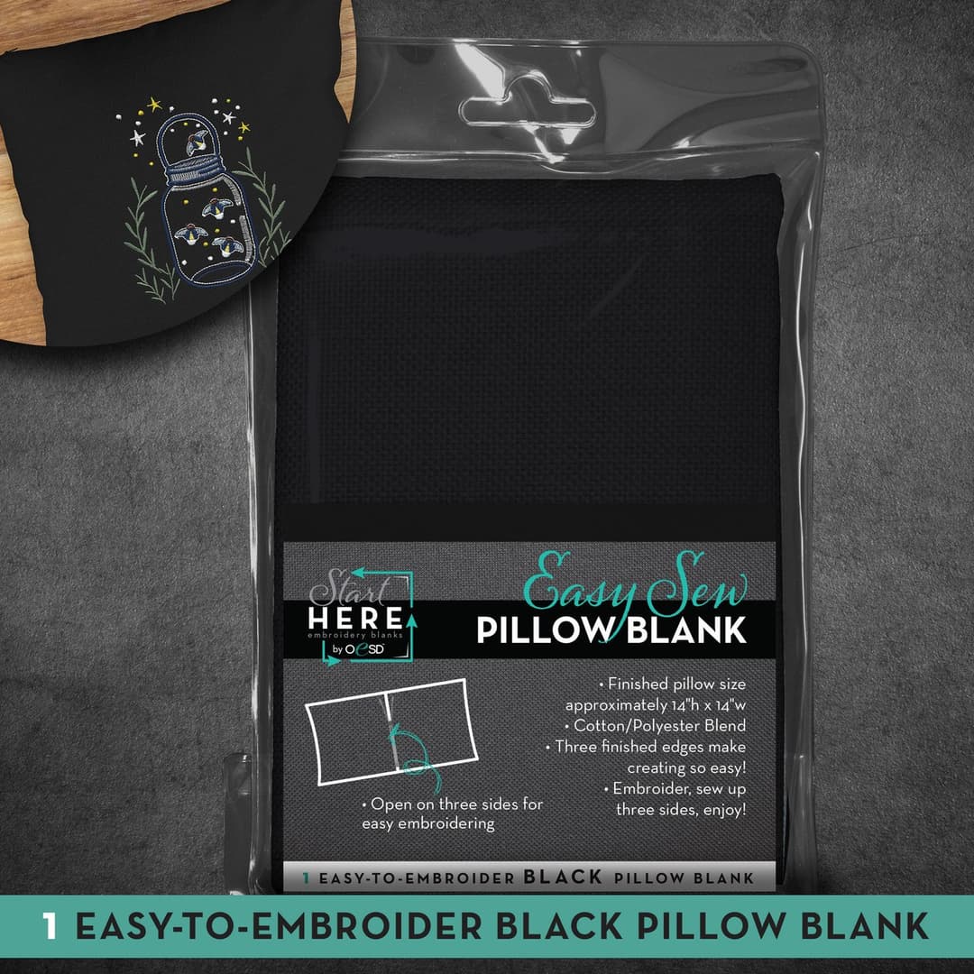OESD Easy Sew Pillow Blank Black