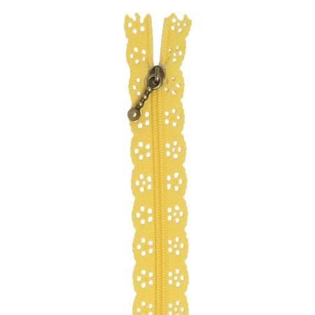 Kimberbell Designs Lace Zipper Canary Yellow