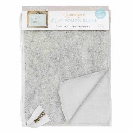 Kimberbell Designs Heather Gray Zipper Pouch