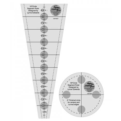 Creative Grids Quilt Ruler 18 Degree Dresden Plate — image 1