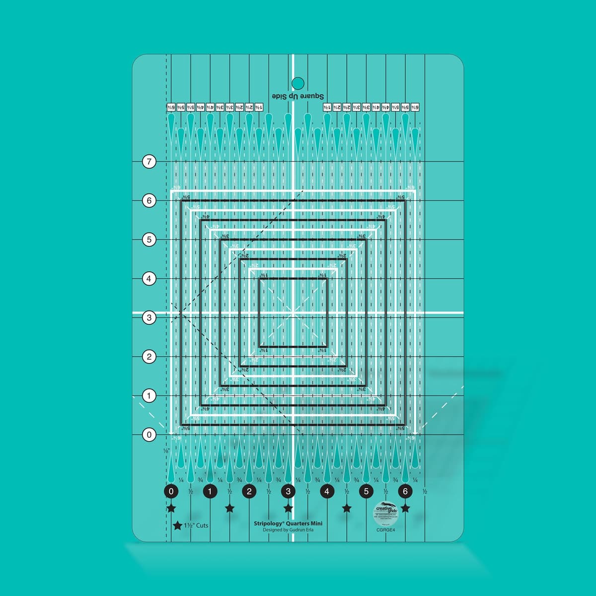 Creative Grids Stripology Quarters Mini Quilt Ruler — image 1