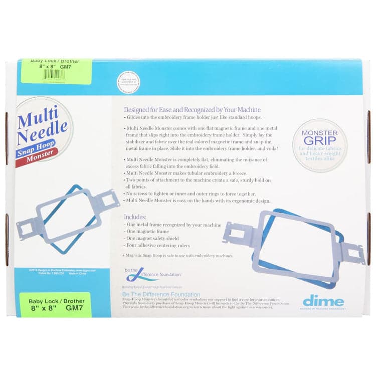 Dime Snap Hoop Monster Multi-Needle 8x8 — image 2
