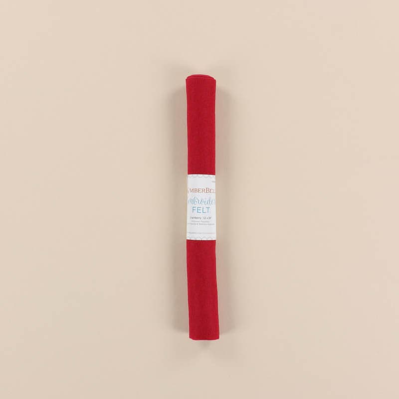 Kimberbell Embroidery Felt Cranberry