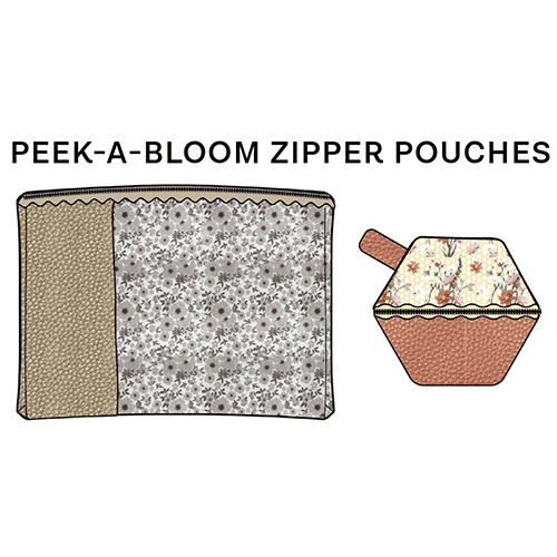 Kimberbell Machine Embroidery Peek-A-Bloom Zipper Pouches Pre-Order — image 1