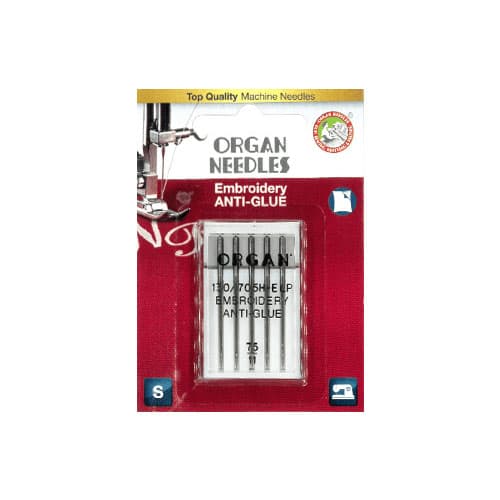 Organ Needles Embroidery Anti-Glue Size 75/11 Needles