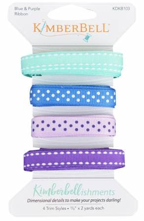 Kimberbell Designs Blue Purple Ribbon Set — image 1