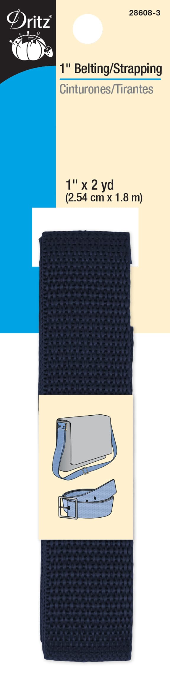 Dritz Polypro Belting - Navy By The Yard — image 3