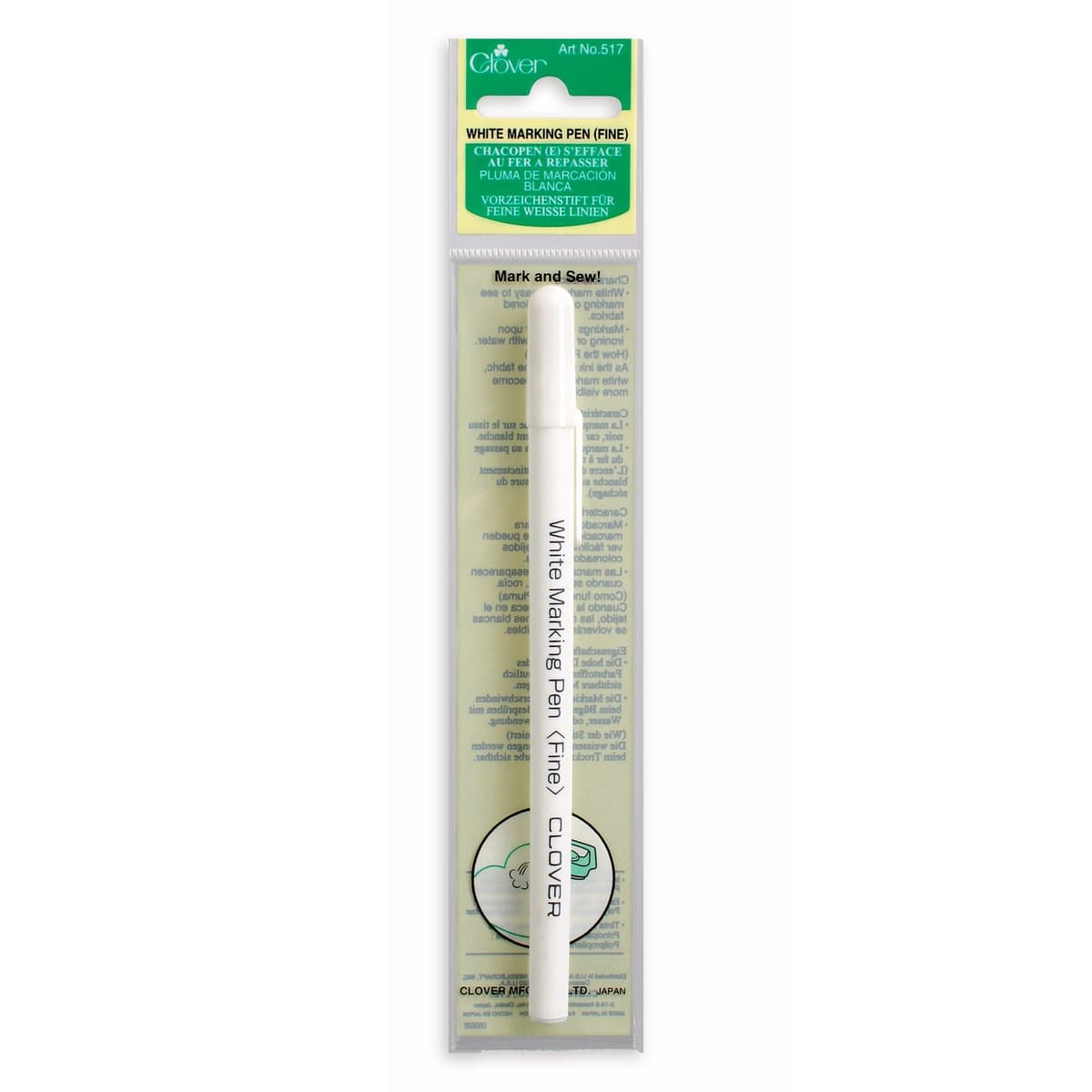 Clover White Marking Pen - Fine (#517) — image 1
