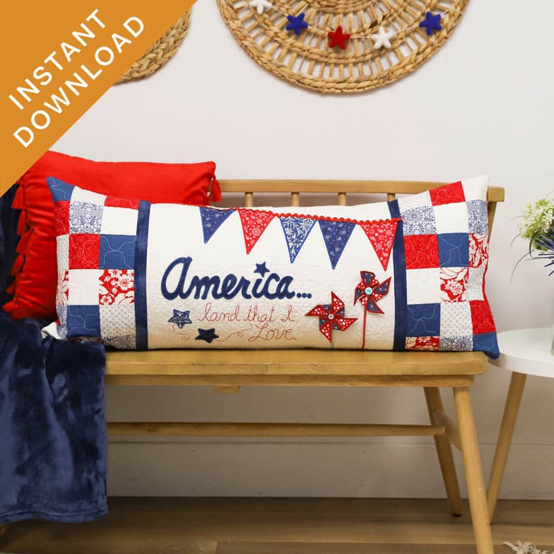 America, Land That I Love! Bench Pillow