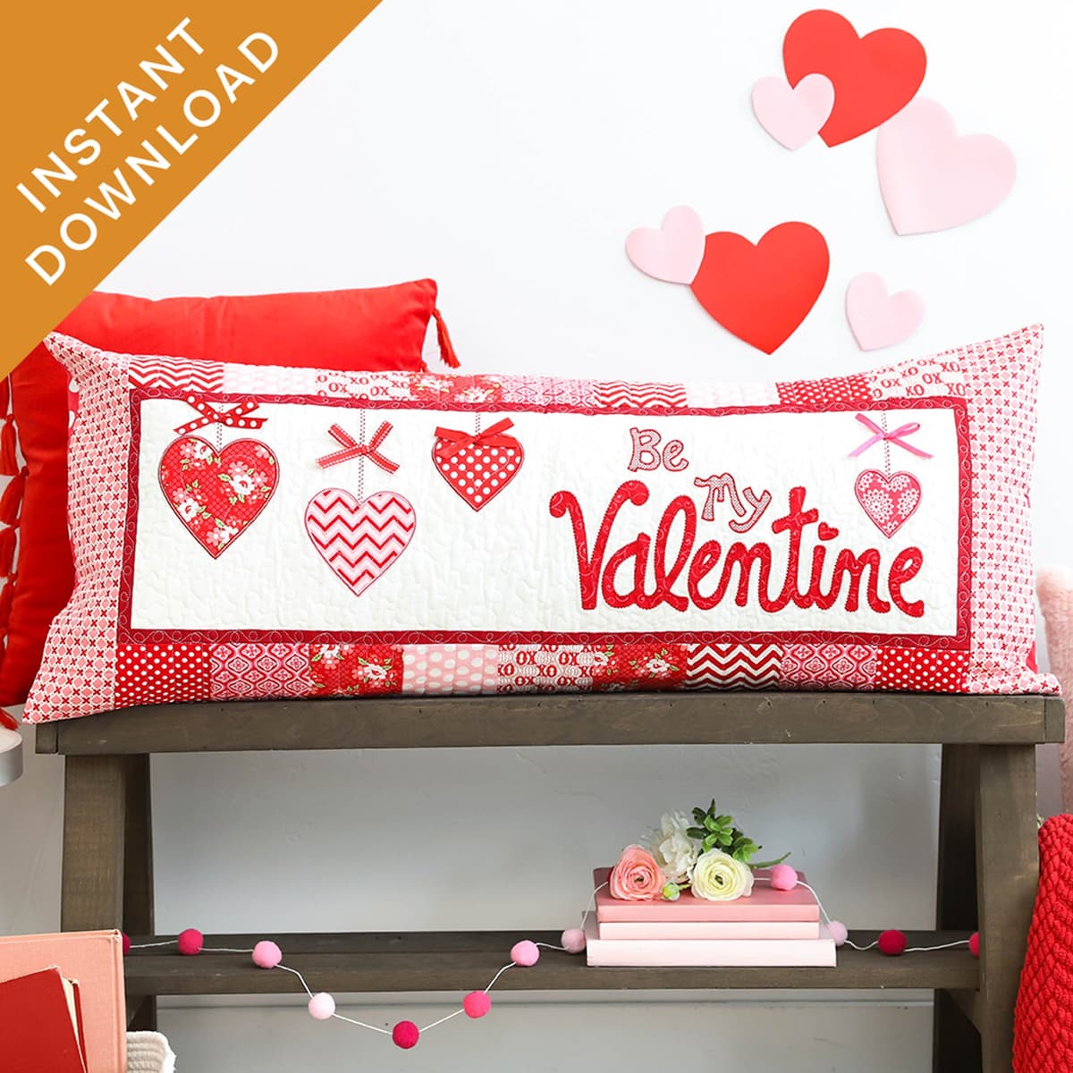 Be My Valentine Bench Pillow