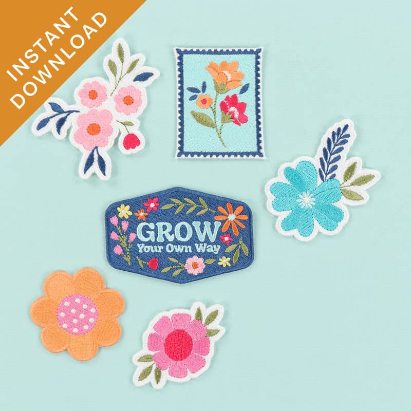 Bloomin' Embroidery Patches - 6 Designs