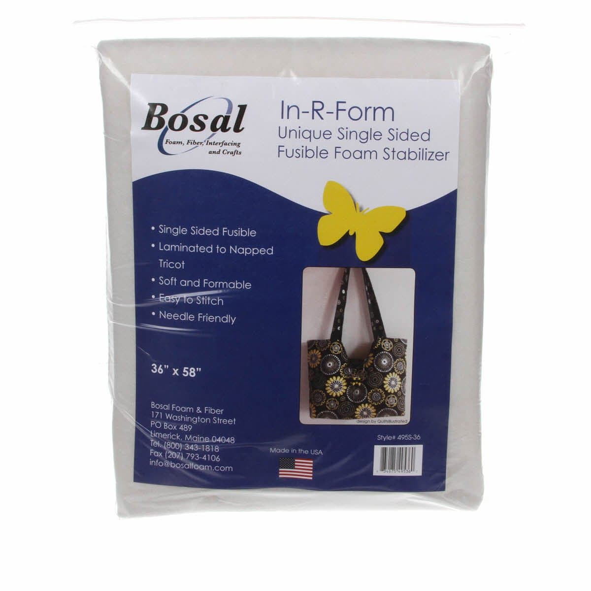 Bosal In-R-Form Single Sided Fusible Foam Stabilizer 58in x 36in
