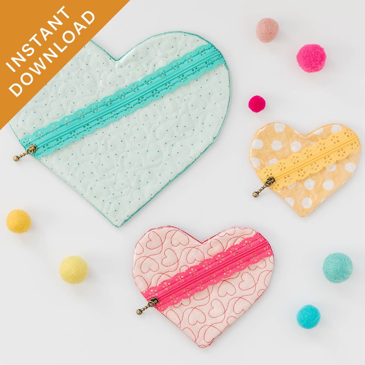 Cross My Heart Zipper Pouch