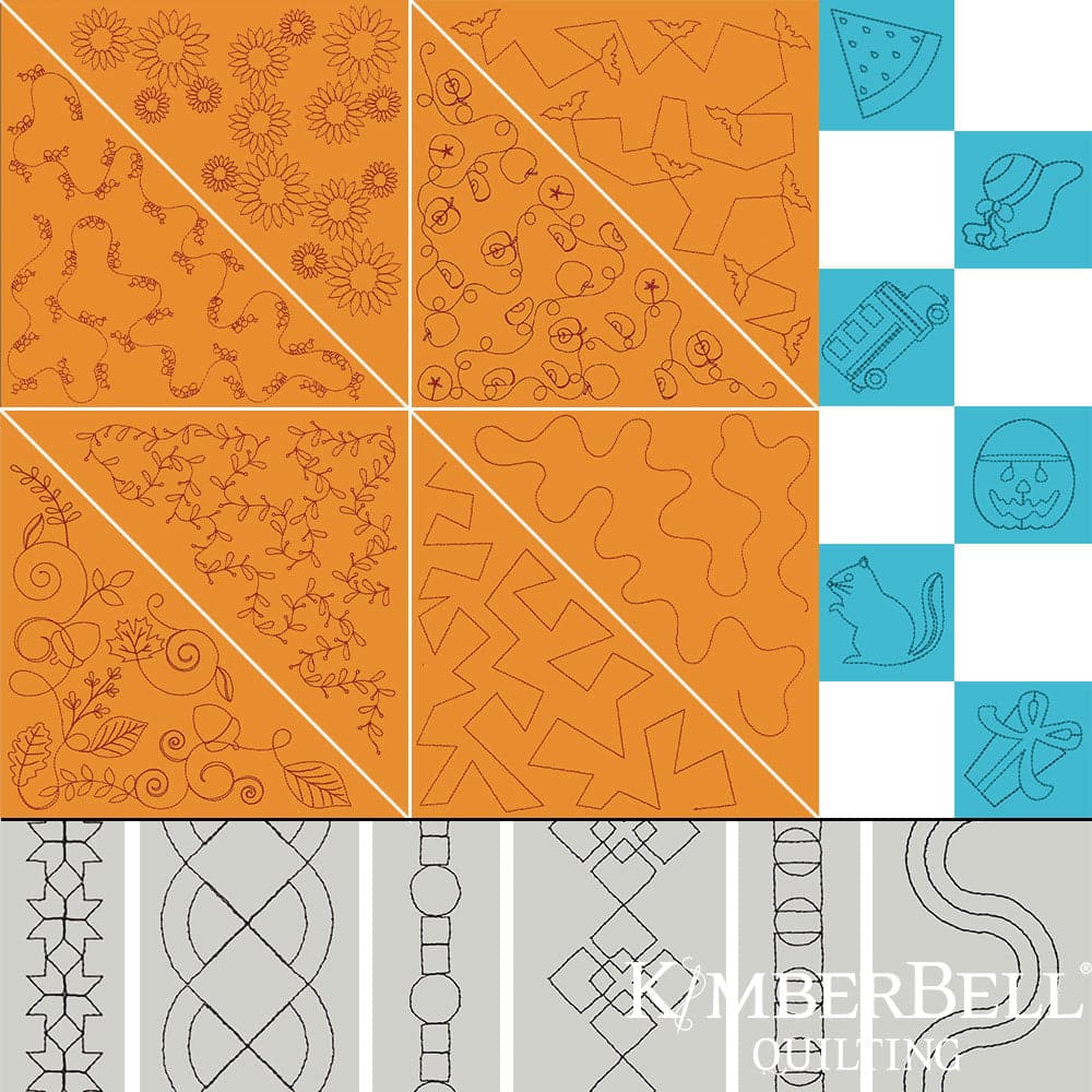 Kimberbell Cuties Vol. 2 Quilting Bundle, July-December - Background Quilting