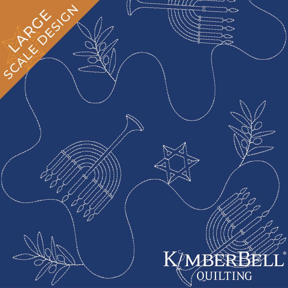 Hanukkah 3 - Background Quilting