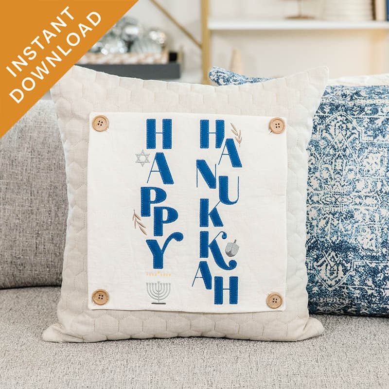 Hanukkah Pillow Panel