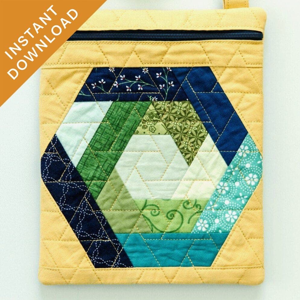 Kimberbell Classic, Vol 4, Hexagon Log Cabin Crossbody Bag
